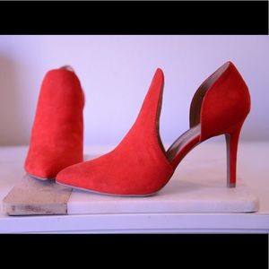 Christian Soriano Red Suede Heels